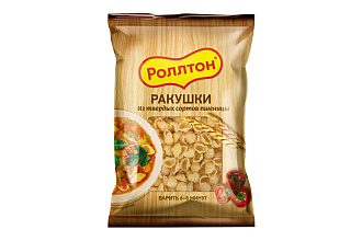 Макаронные изделия Ракушки в/с 400гр.Роллтон