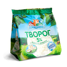 Творог Село Домашкино 5% 180гр стабилобэг.