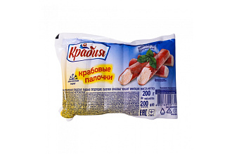 Крабовые палочки Крабия имитация 200г заморож Бремор