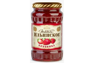 Клубника протертая с сахаром ст/б 350г Усадьба Ильинское 