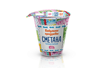 Сметана Бабулины продукты 20% Стакан 0,3 кг