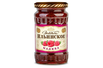 Малина протертая с сахаром ст/б 350г Усадьба Ильинское  