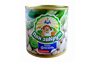 Фасоль белая натуральная 400гр. Пан ЗаКрут