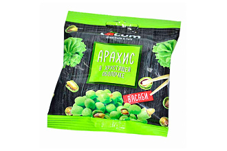 Арахис в хрустящей оболочке со вкусом Васаби 40гр. Lacum 